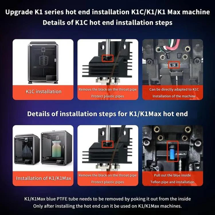 For Creality K1 / K1C / K1 Max Ceramic Hot End Kit High Flow Printer Accessory, Spec: 0.6mm For Machines After 2025 - Image 5