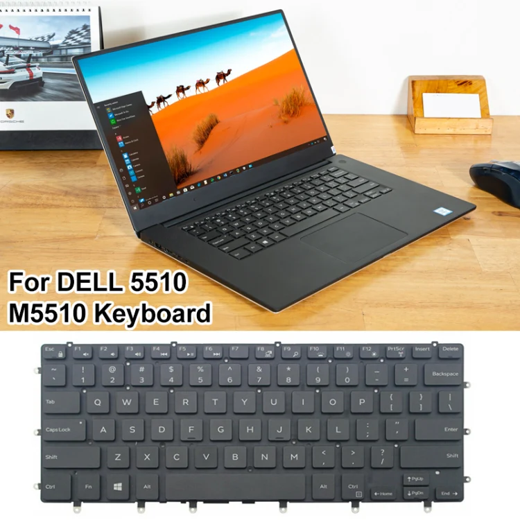For Dell 5510 M5510 15-7558 7568 XPS 15-9550 US Version Laptop Keyboard(Black) - Image 6