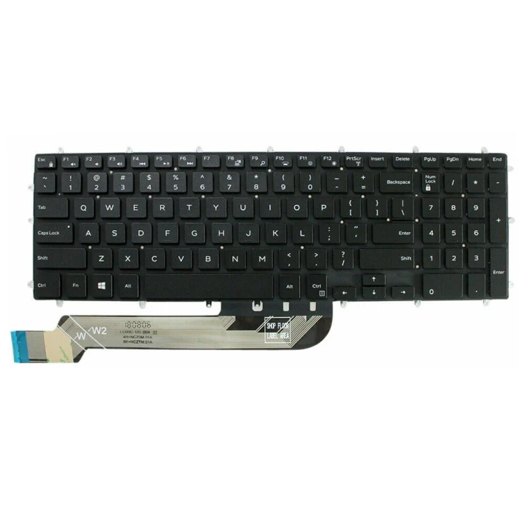 For Dell Inspiron 15-7566 / 17-7000 Series Laptop Keyboard(Black) - Image 2