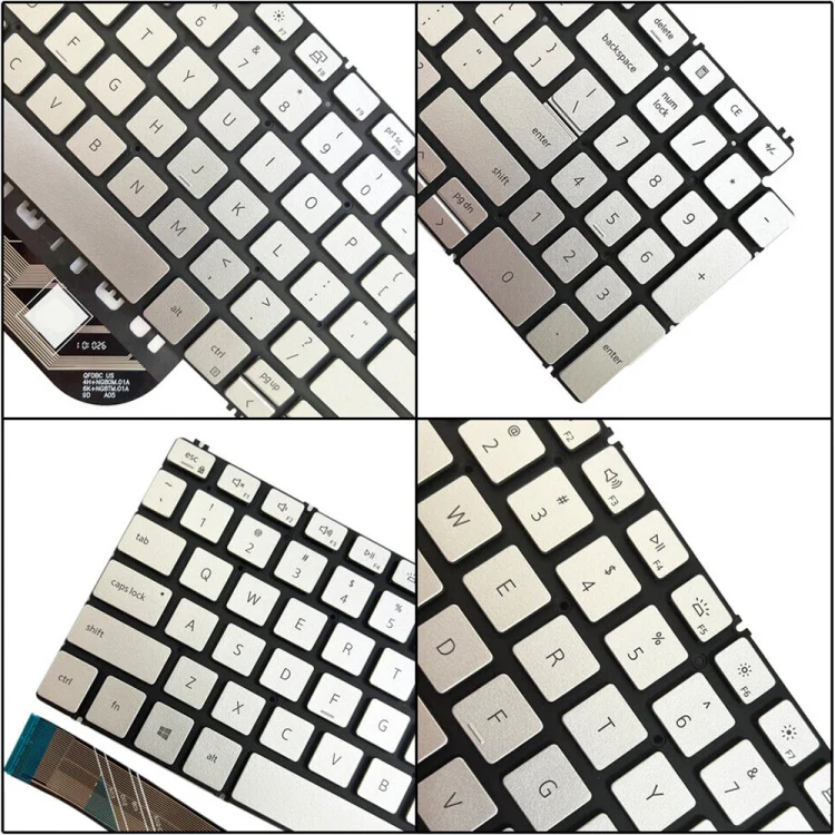 For Dell Inspiron 15 7590 / 7791 / 5584 US Version Backlight Laptop Keyboard(Silver) - Image 5