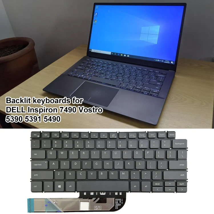 For Dell Inspiron 7490 / Vostro 5390 US Version Backlight Laptop Keyboard(Black) - Image 6