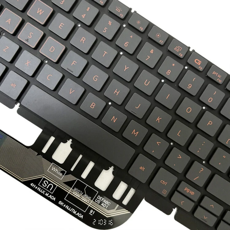 For Dell Inspiron G15 5510 5511 5515 5520 US Version Orange Backlight Laptop Keyboard - Image 4