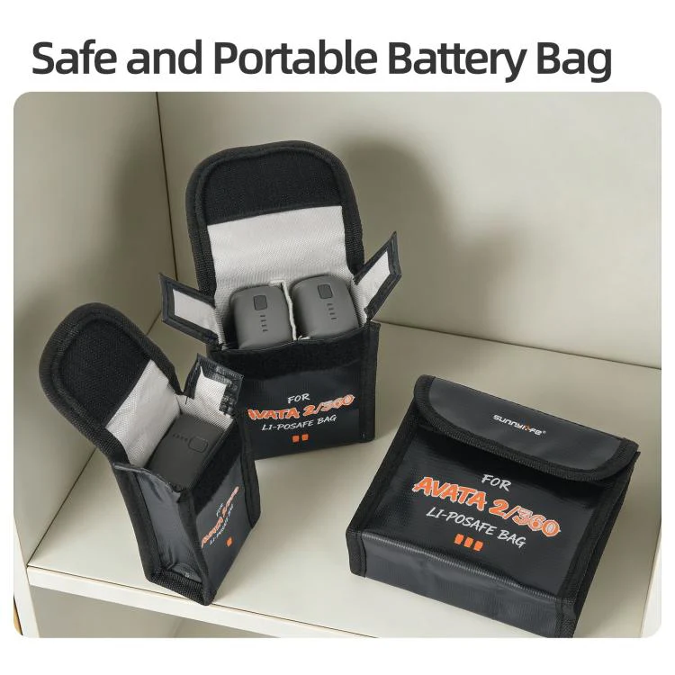 For DJI Avata 2 / 360 Sunnylife Battery Explosion-proof Safe Bag Protective Li-Po Safe Bag, Quantity:For 3pcs Batteries - Image 4