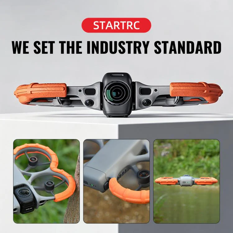For DJI Avata 360 STARTRC Light Anti-Sink Floating Propeller Guard Bumper (Orange) - Image 5