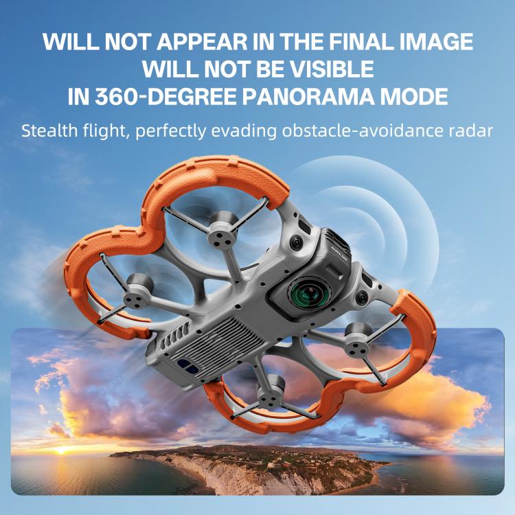 For DJI Avata 360 STARTRC Light Anti-Sink Floating Propeller Guard Bumper (Orange) - Image 7