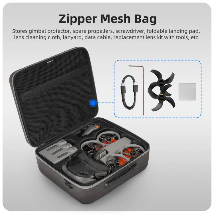 For DJI Avata 360 Sunnylife Carrying Hard Travel Storage Bag Easy Carrying Combo Bag - Image 7