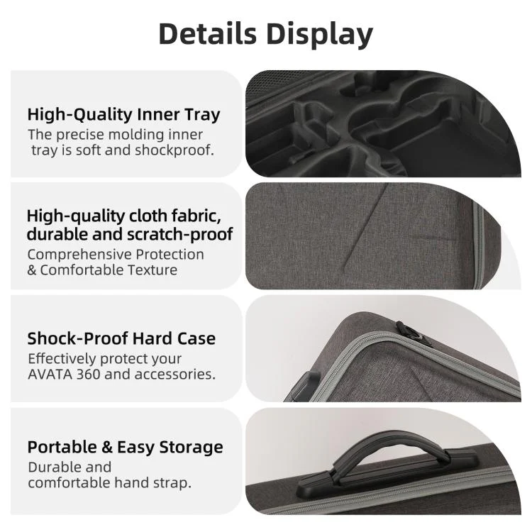 For DJI Avata 360 Sunnylife Carrying Hard Travel Storage Bag Easy Carrying Combo Bag - Image 9