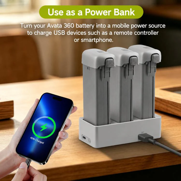 For DJI Avata 360 YX PD 100W Parallel Charger 3-Way Fast Charging Hub With Battery Storage Mode - Image 8