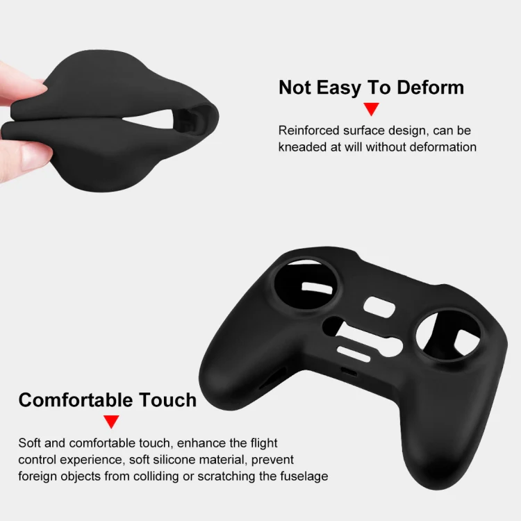 For DJI FPV Combo Remote Control PULUZ Silicone Protective Case (Black) - Image 3