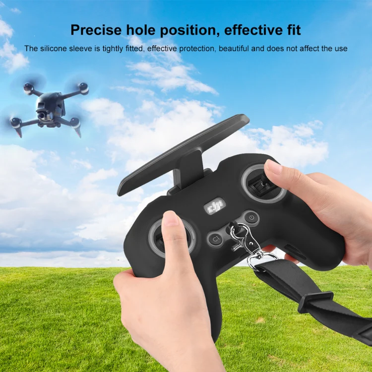 For DJI FPV Combo Remote Control PULUZ Silicone Protective Case (Black) - Image 6