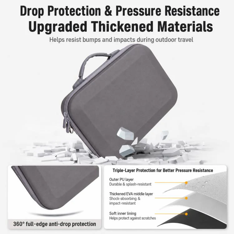 For DJI Lito 1 Drone Kit Storage Case Portable Outdoor Shoulder Bag(Gray) - Image 4