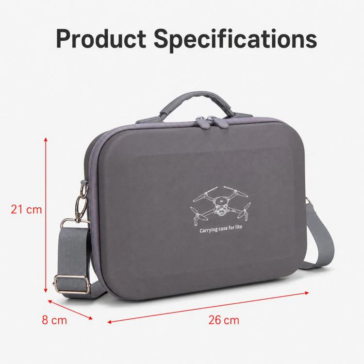 For DJI Lito 1 Drone Kit Storage Case Portable Outdoor Shoulder Bag(Gray) - Image 8