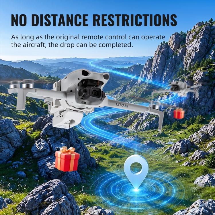For DJI Lito 1 / X1 STARTRC Air-Dropping System Thrower Parabolic (Grey) - Image 8