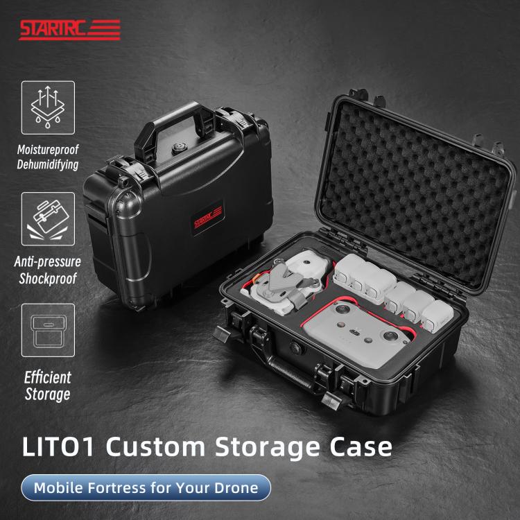 For DJI Lito 1 / X1 STARTRC PP Waterproof Shockproof Suitcase Portable Storage Box (Black) - Image 6