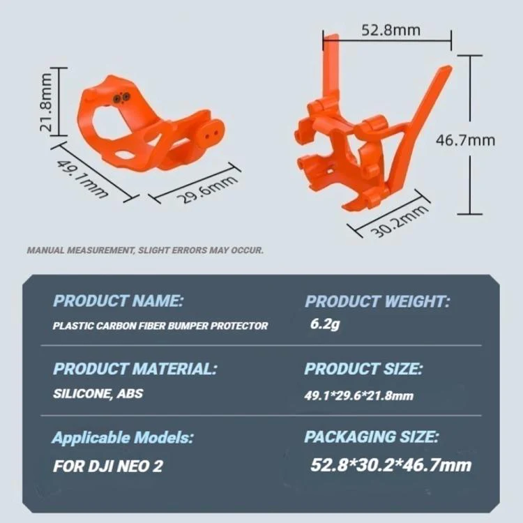 For DJI Neo 2 RCSTQ Tail Fin Protector Antenna Guard Shockproof Cover for Crash and Scratch Protection(Orange) - Image 9