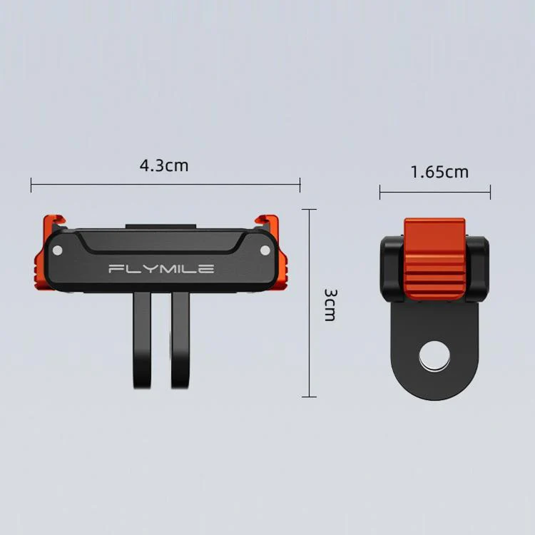 For DJI Osmo Action 6 / 5 Pro / 4 / 3 FLYMILE Magnetic Quick-Release Base(Black) - Image 3