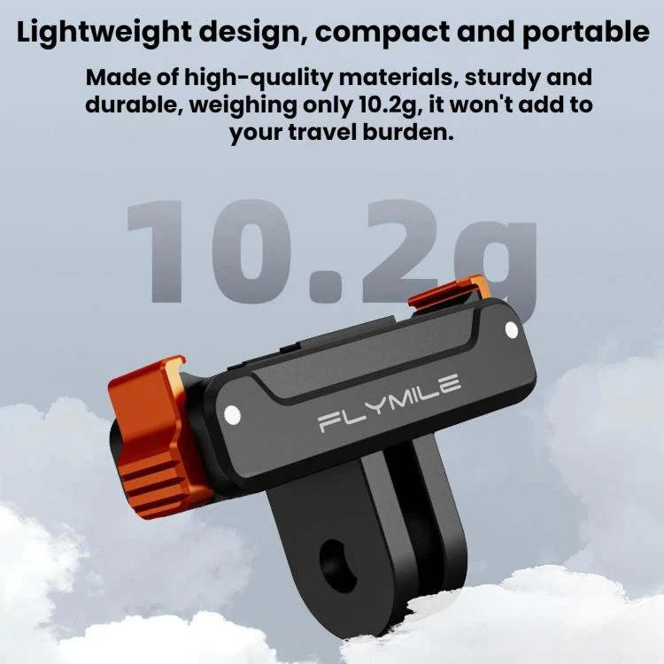 For DJI Osmo Action 6 / 5 Pro / 4 / 3 FLYMILE Magnetic Quick-Release Base(Black) - Image 7
