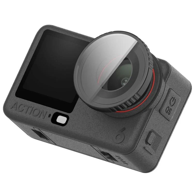 For DJI Osmo Action 6 Camera Lens UV Filter Protector Glass Cover(Black) - Image 4