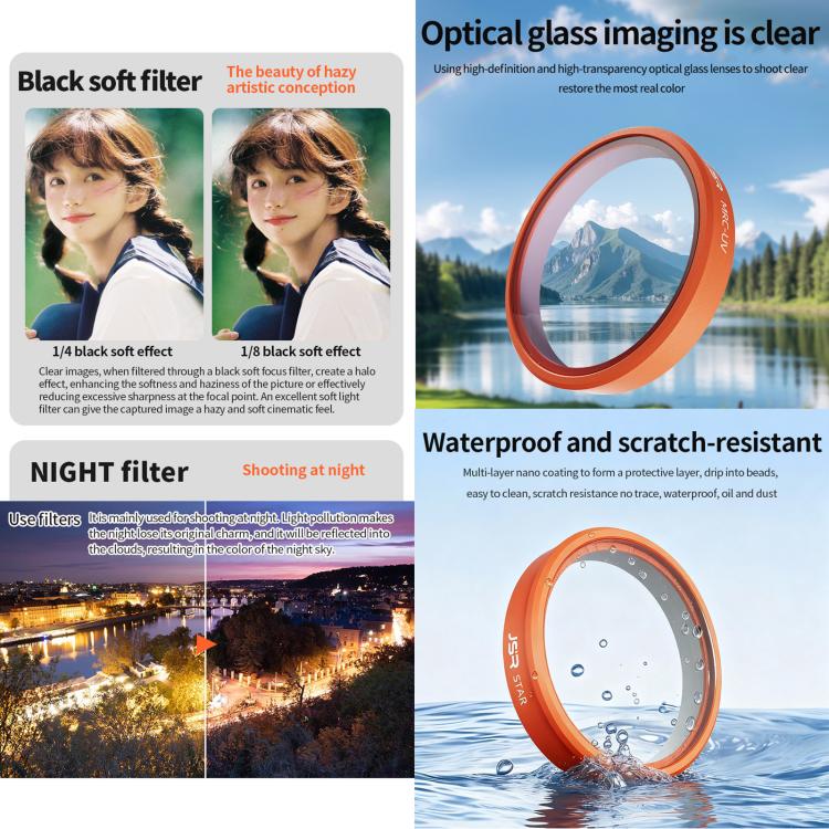 For DJI Osmo Action 6 JSR KO Series Camera Lens Filter, Filter:Black Mist 1/4 - Image 6