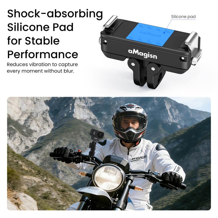 For DJI Osmo Action 6 / Nano aMagisn Metal Magnetic Quick Release Mount 2.0 Lockable Adapter(Black) - Image 8