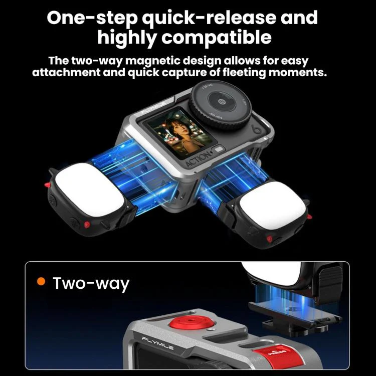 For DJI Osmo Action 6 / Nano BRDRC Handheld Selfie Monster Fill Light Accessory - Image 4
