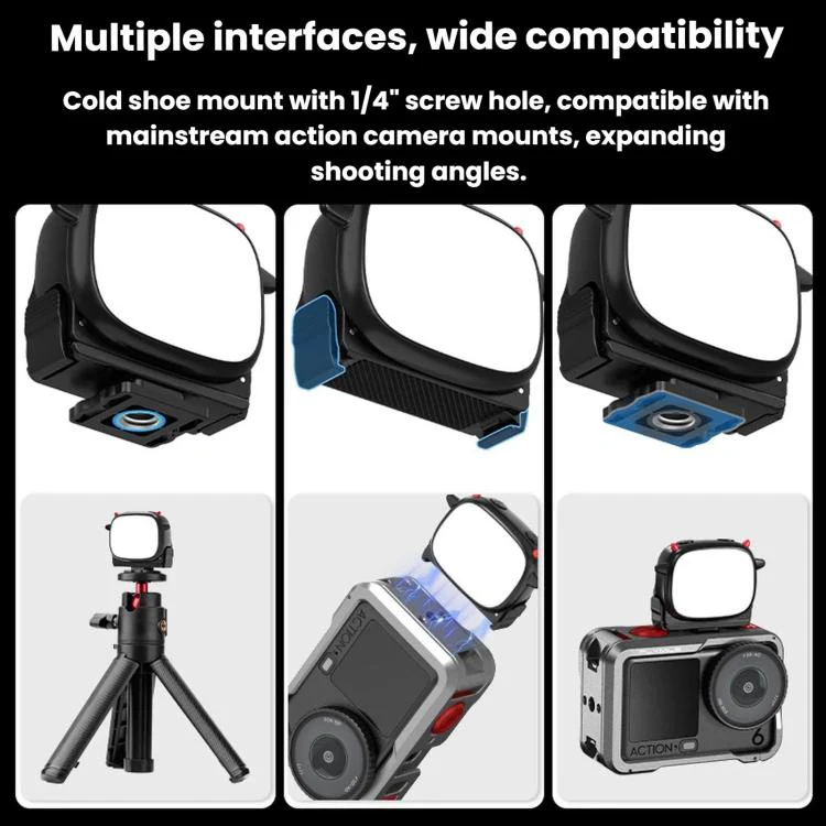 For DJI Osmo Action 6 / Nano BRDRC Handheld Selfie Monster Fill Light Accessory - Image 6