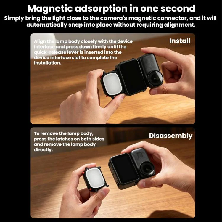 For DJI Osmo Action 6 / Nano BRDRC Handheld Selfie Monster Fill Light Accessory - Image 9