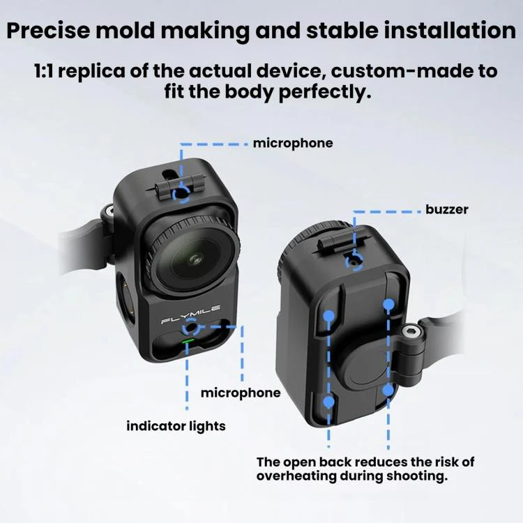 For DJI Osmo Nano Flymile Magnetic Backpack Strap Clip(Black) - Image 3
