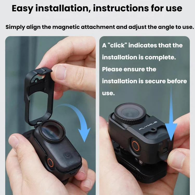 For DJI Osmo Nano Flymile Magnetic Backpack Strap Clip(Black) - Image 5