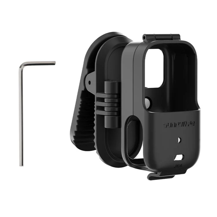 For DJI Osmo Nano Sunnylife Backpack Clip Action Camera Clamp 360 Rotation Vertical-Horizontal Mount 90 Tilt Upgraded Backpack Clip (Black) - Image 2