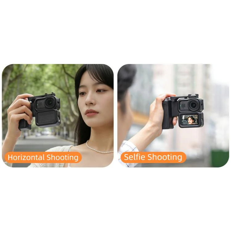 For DJI Osmo Nano Sunnylife Integrated Street Photography Handle Ergonomic Hand Grip Quick Release Shutter Handle (Black) - Image 9