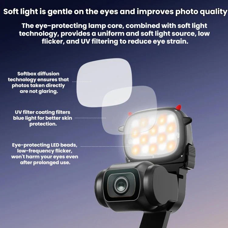 For DJI Osmo Pocket 3 BRDRC Handheld Monster Fill Light - Image 4