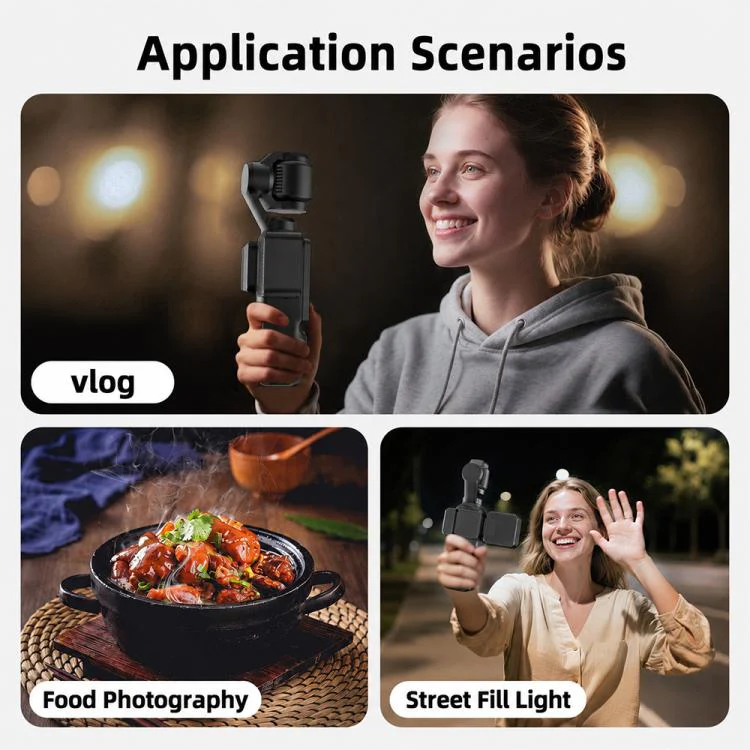 For DJI Osmo Pocket 3 Desiontal Portable Magnetic Fill Light, PM01 Single Light (Black) - Image 7