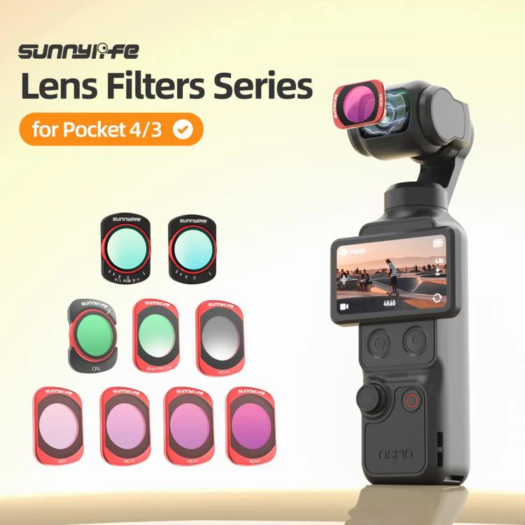 For DJI OSMO Pocket 3 Sunnylife Camera Lens Magnetic Metal Filter, Filter:ND16 - Image 3