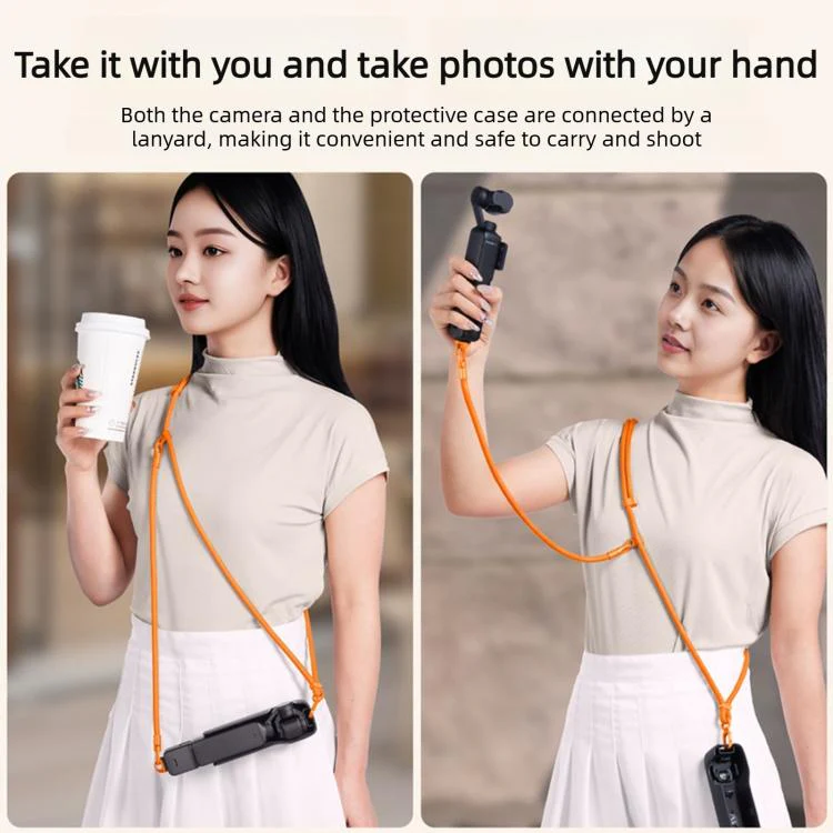 For DJI Osmo Pocket 4 / 3 Adjustable Long And Short Anti-Loss 3-in-1 Crossbody Camera Strap(Dark Purple) - Image 5