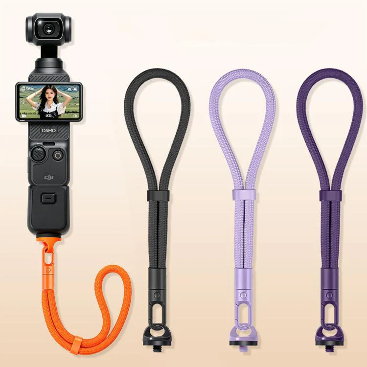For DJI Osmo Pocket 4 / 3 Anti-Loss Self-Locking Adjustable Camera Wrist Lanyard(Burgundy) - Image 2