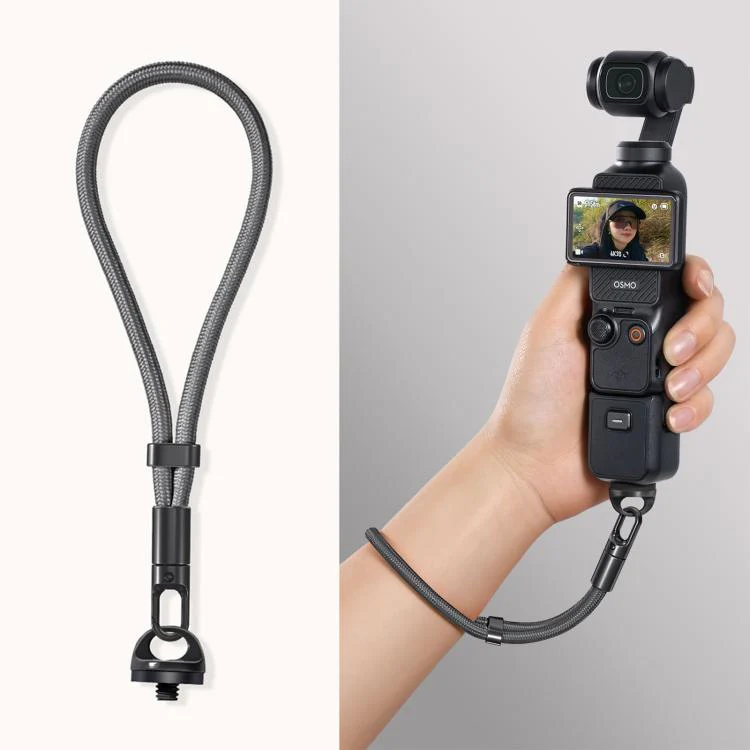 For DJI Osmo Pocket 4 / 3 Anti-Loss Self-Locking Adjustable Camera Wrist Lanyard(Deep Space Gray)