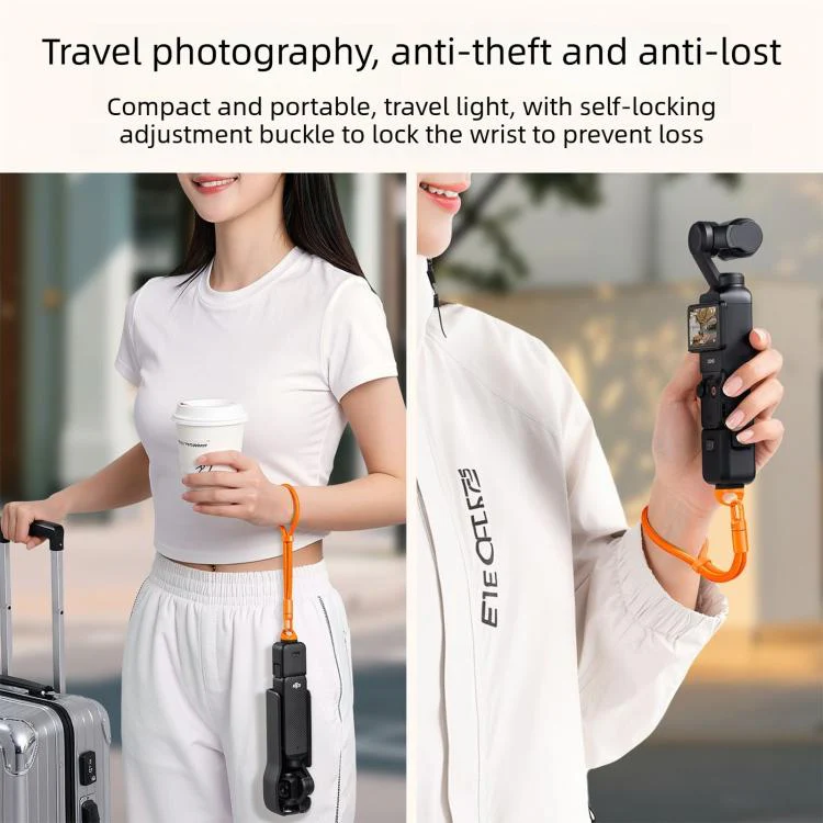 For DJI Osmo Pocket 4 / 3 Anti-Loss Self-Locking Adjustable Camera Wrist Lanyard(Deep Space Gray) - Image 8