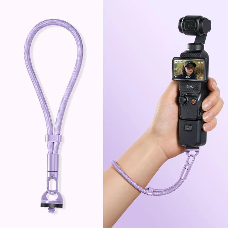 For DJI Osmo Pocket 4 / 3 Anti-Loss Self-Locking Adjustable Camera Wrist Lanyard(Lilac)