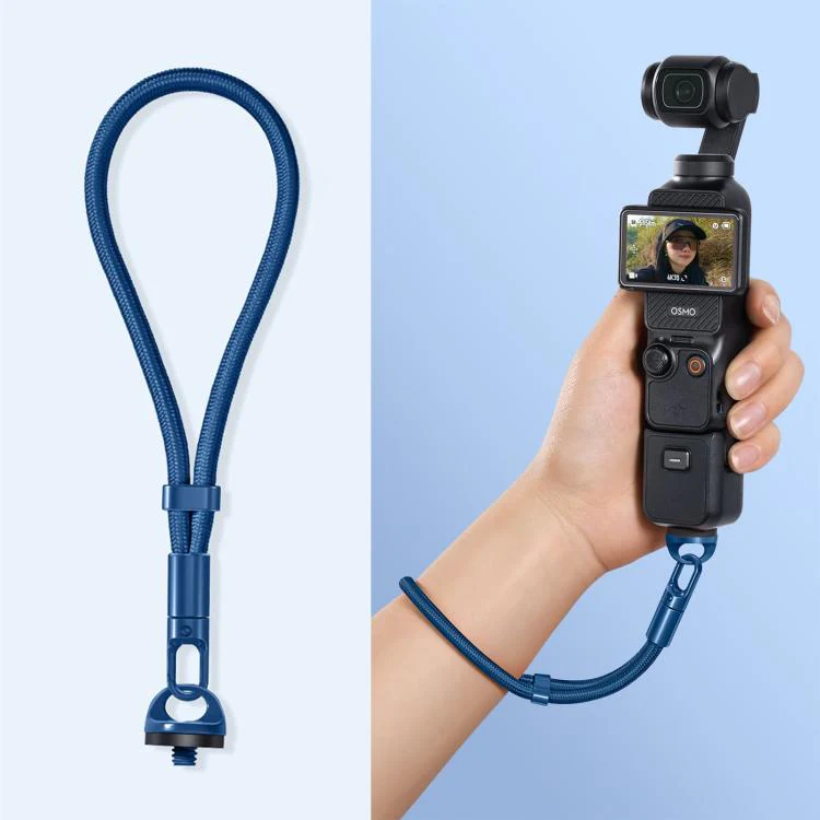 For DJI Osmo Pocket 4 / 3 Anti-Loss Self-Locking Adjustable Camera Wrist Lanyard(Sapphire Blue)