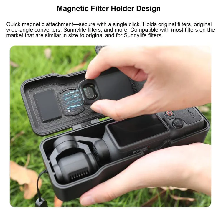 For DJI Osmo Pocket 4 / 3 Long Anti-fall Anti Scratch Shockproof Flip Cover(Black) - Image 5