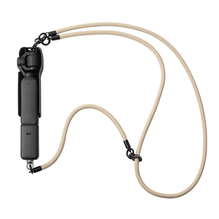 For DJI Osmo Pocket 4 / 3 Removable Anti-Loss Strap 3-in-1 Crossbody Camera Strap(Khaki)