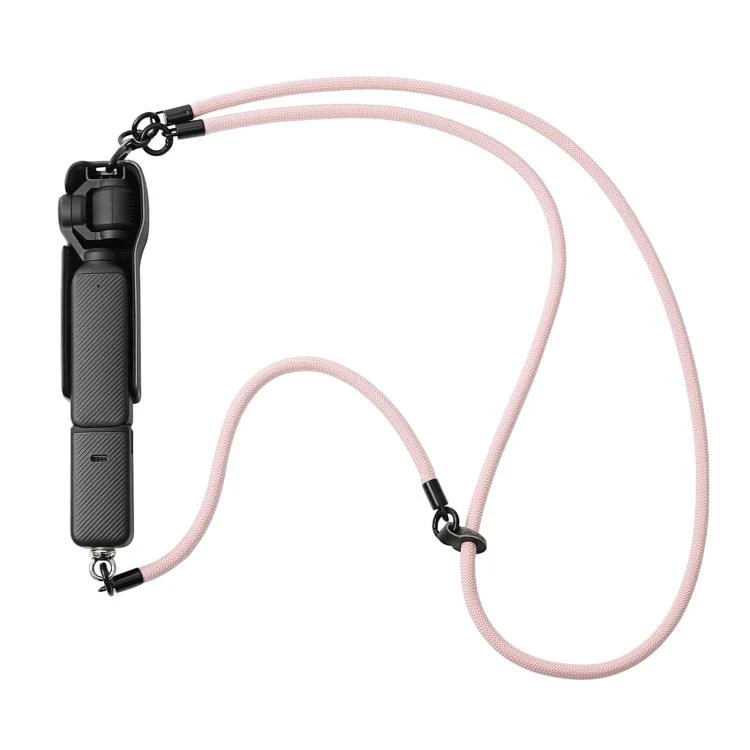 For DJI Osmo Pocket 4 / 3 Removable Anti-Loss Strap 3-in-1 Crossbody Camera Strap(Light Pink)