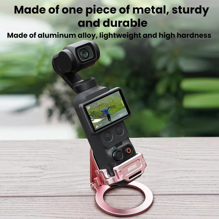 For DJI Osmo Pocket 4 / 4P / 3 BRDRC Teleprompter Magnetic Holder Cold Shoe Extender Phone Clip(Black) - Image 8