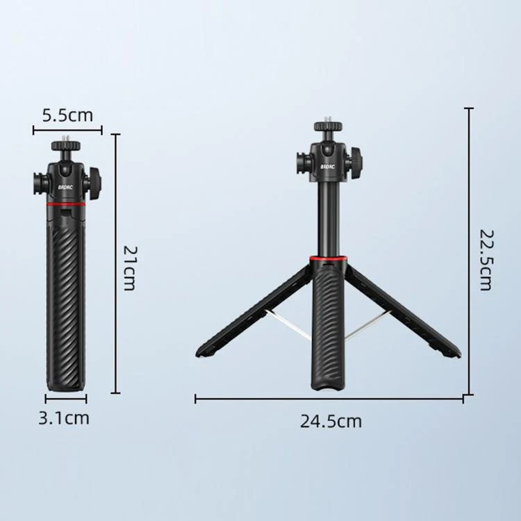 For DJI Osmo Pocket 4 / Action 6 / GoPro BRDRC Selfie Extension Tripod(1/4 Mount) - Image 3