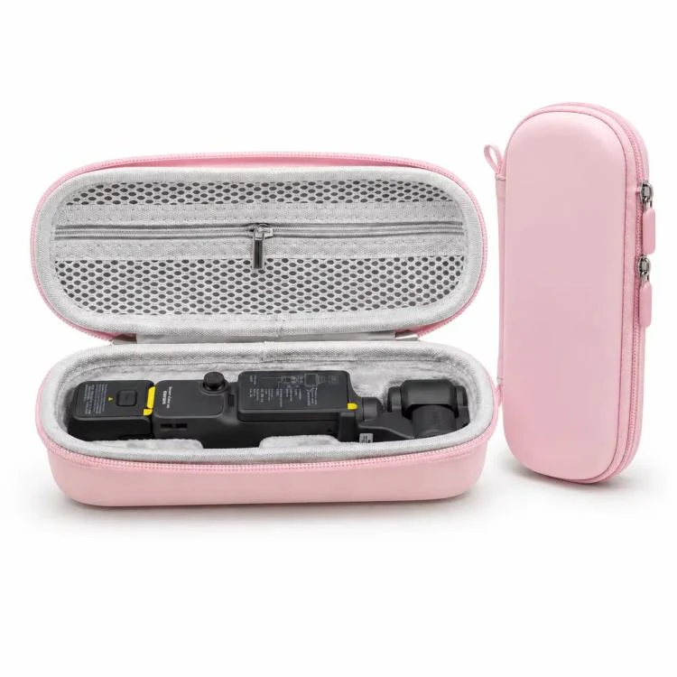 For DJI Osmo Pocket 4 EVA Hard Shell Protective Organizer Bag(Pink)