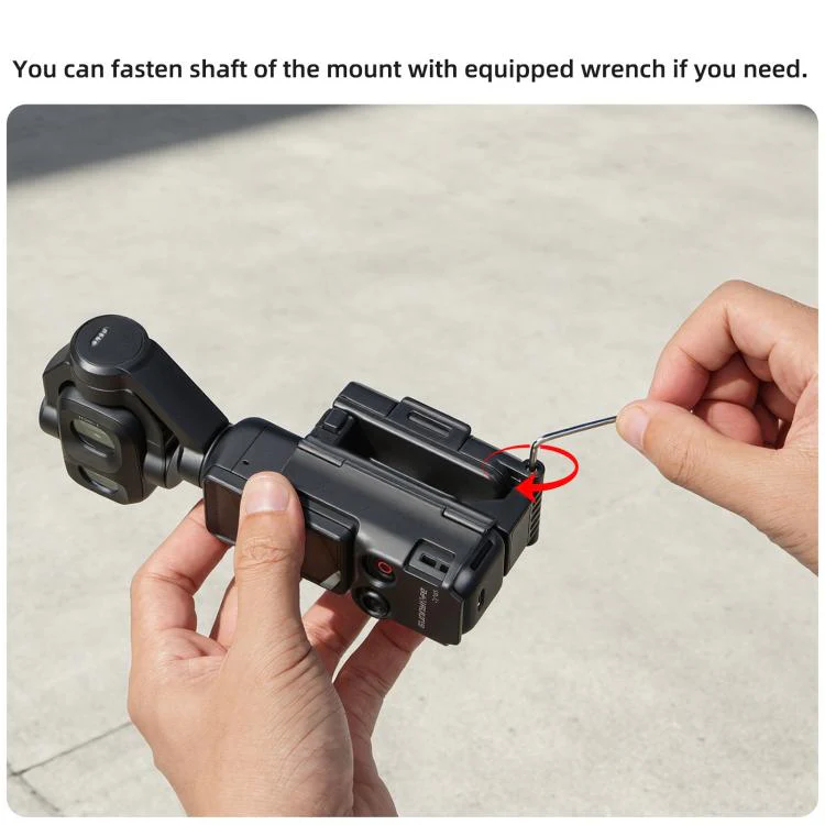 For DJI Osmo Pocket 4P / 4 Sunnylife Handheld Magnetic Mount with Filter Box Tabletop Base Bracket Angles Adjustable Holder (Black) - Image 17