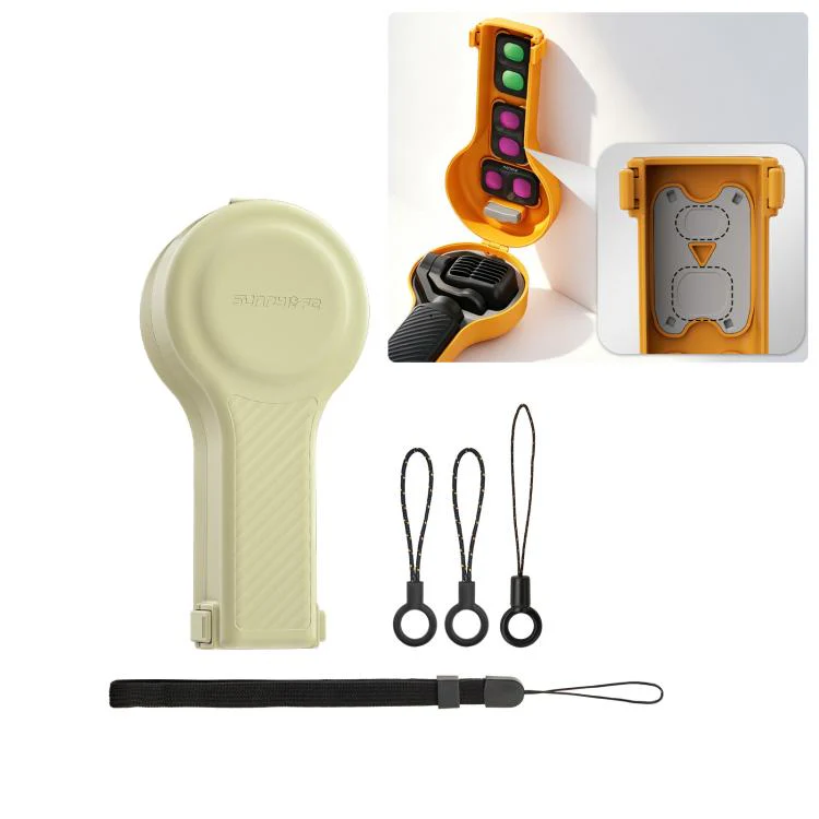 For DJI Osmo Pocket 4P Sunnylife Bulb-Shaped Gimbal Camera Protective Cover Storage Box with Lanyard, Model:OP4-K246 Upgraded(Creamy Yellow)