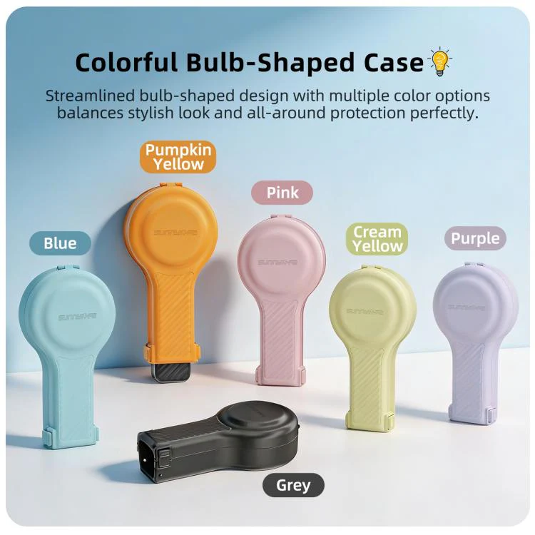 For DJI Osmo Pocket 4P Sunnylife Bulb-Shaped Gimbal Camera Protective Cover Storage Box with Lanyard, Model:OP4-K246 Upgraded(Creamy Yellow) - Image 5