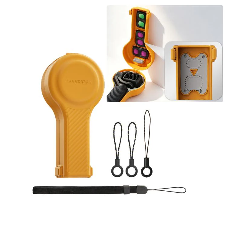 For DJI Osmo Pocket 4P Sunnylife Bulb-Shaped Gimbal Camera Protective Cover Storage Box with Lanyard, Model:OP4-K246 Upgraded(Pumpkin Yellow)